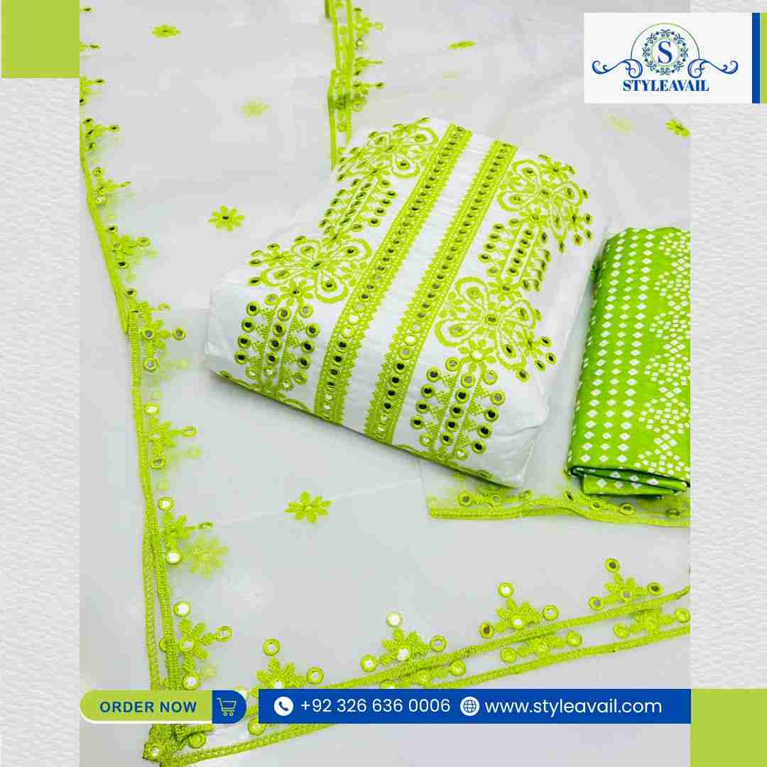 Cotton Lawn Fabric Pakistan - Image 3