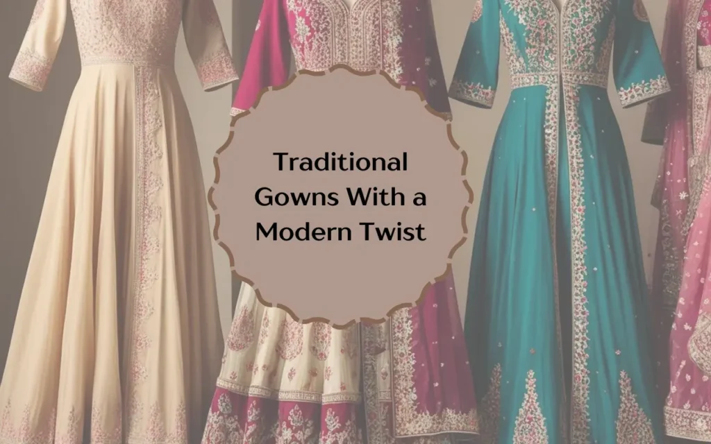 traditional gowns with a modern twist